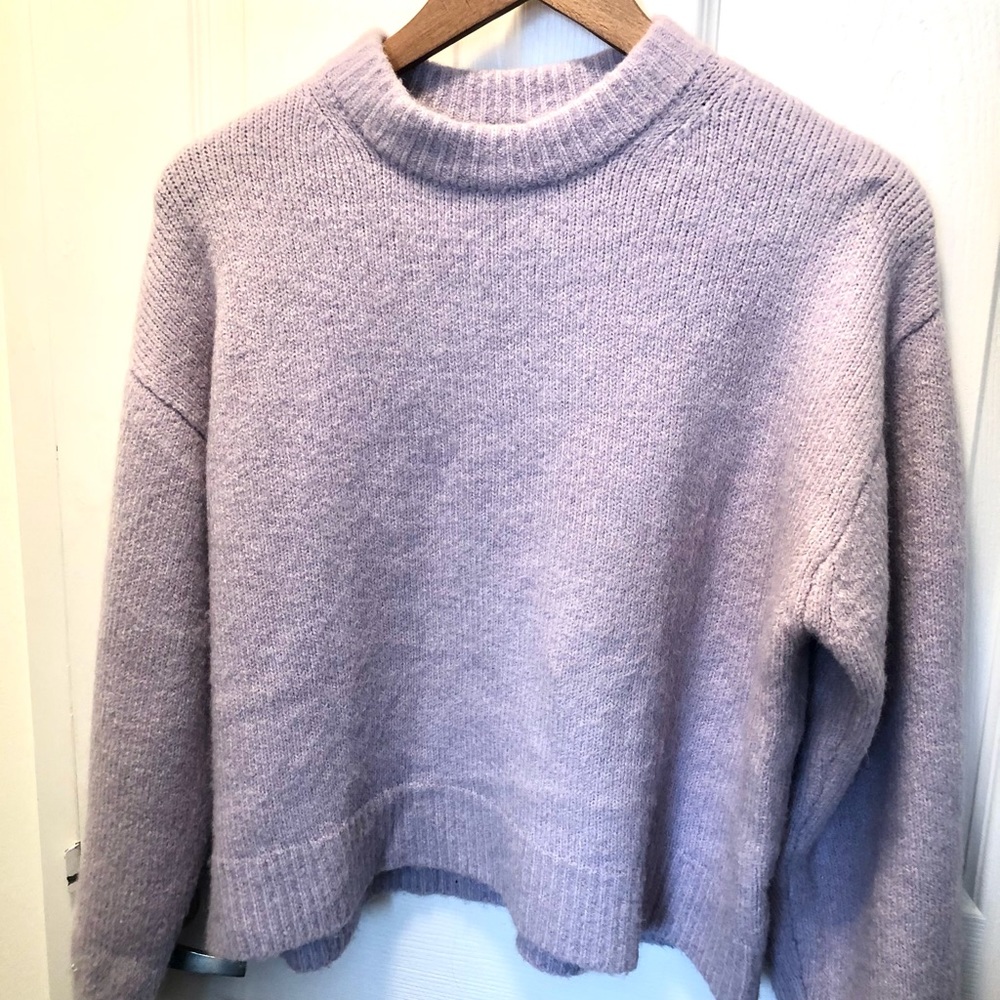 Zara Lavender Mock Neck Sweater